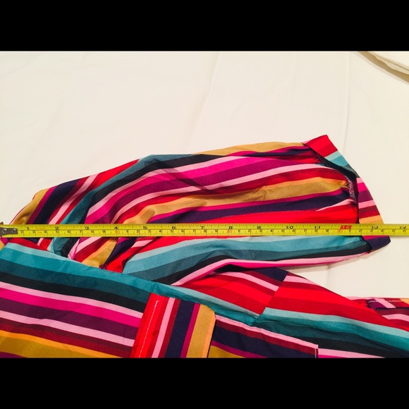 Hand cut multicolored Button Down dress / duster. - Picture 8 of 12